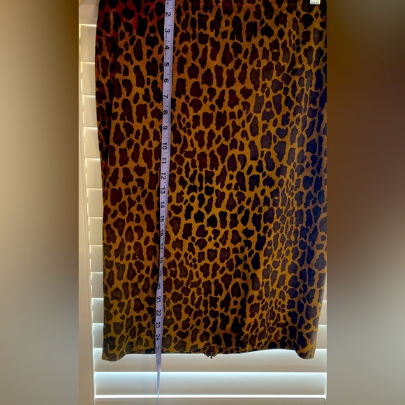 Suede Danaher Leopard Print Knee Length Skirt - Picture 6 of 6